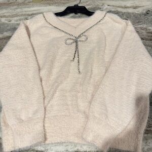 Maurices Ivory Knit with Sparkling Details